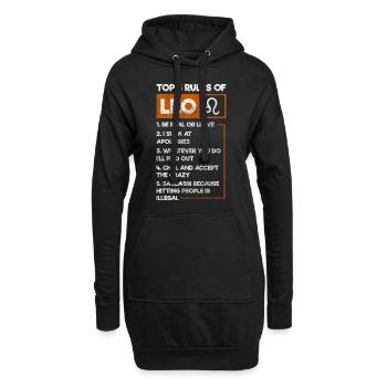 Horoscope Mois de naissance Planète - Sweat-shirt à capuche long Femme - noir - Devant