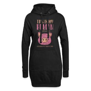 Tasse à thé pour animaux de compagnie - Sweat-shirt à capuche long Femme - noir - Devant