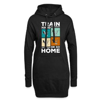 Crosstrainer Fitnessstudio - Hoodie-Kleid - Schwarz - Vorne