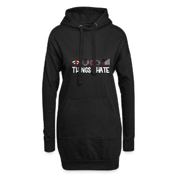 Les choses que je déteste - Sweat-shirt à capuche long Femme - noir - Devant