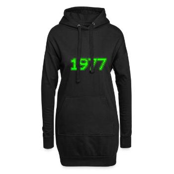1977 - Hoodie-Kleid - Schwarz - Vorne