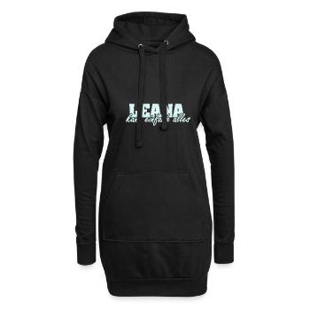 Mme Leana - Sweat-shirt à capuche long Femme - noir - Devant