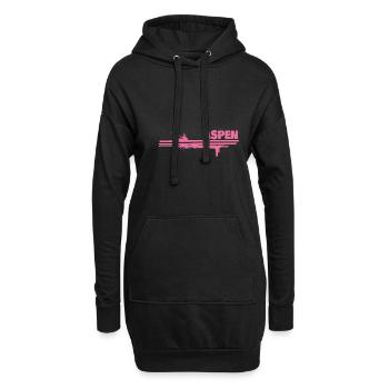 Éclaboussure de couleur Tremble - Sweat-shirt à capuche long Femme - noir - Devant