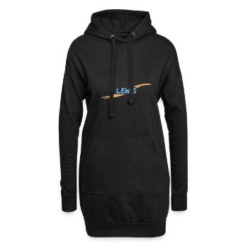 Geschenk für Lewis - Hoodie-Kleid - Schwarz - Vorne