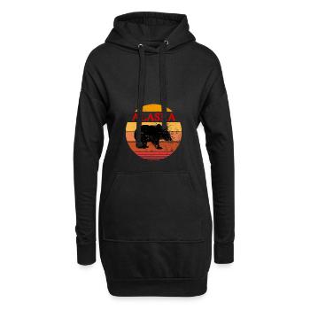 Alaska - Sweat-shirt à capuche long Femme - noir - Devant