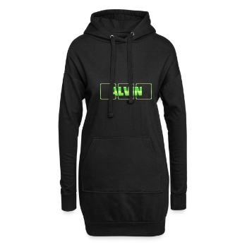 Geschenkidee Alvin - Hoodie-Kleid - Schwarz - Vorne