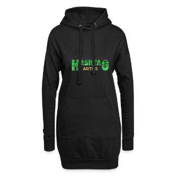 Vorname Artur - Hoodie-Kleid - Schwarz - Vorne