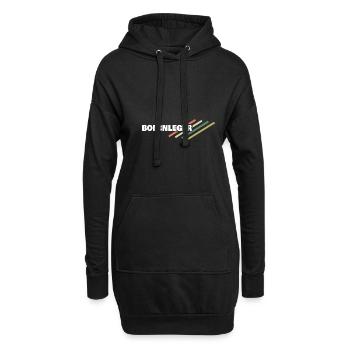 Arbeitsplatz Bodenleger - Hoodie-Kleid - Schwarz - Vorne