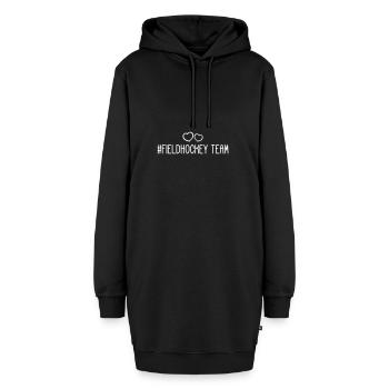 fieldhockey team herz - Hoodie-Kleid - Schwarz - Vorne