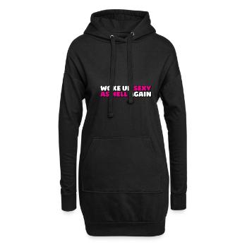Réveillé sexy comme l’enfer à nouveau drôle confiance en soi - Sweat-shirt à capuche long Femme - noir - Devant