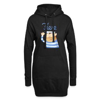 'Hello' Fiete Baby Longsleeve - white - Hoodie-Kleid - Schwarz - Vorne