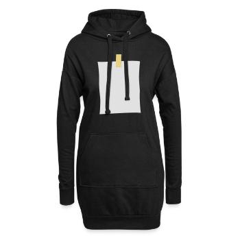 post_it_note - Sweat-shirt à capuche long Femme - noir - Devant