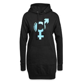 Gleichberechtigung Feminismus Geschenk - Hoodie-Kleid - Schwarz - Vorne