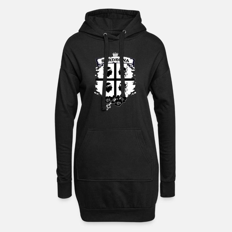 Sardegna - Hoodie-Kleid - Schwarz