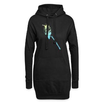Colibri Oiseau Animal Oiseaux coloré Colibris Nature - Sweat-shirt à capuche long Femme - noir - Devant