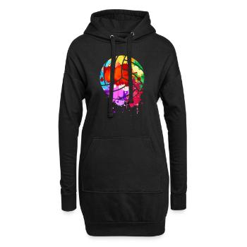 conception d’éclaboussures de volley-ball pour un amateur de volley-ball - Sweat-shirt à capuche long Femme - noir - Devant