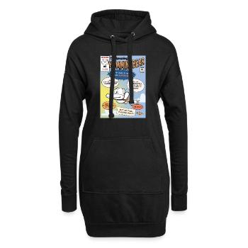 Der erstaunliche Hummingbear #1 - Hoodie-Kleid - Schwarz - Vorne