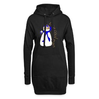 C’est cool man - Sweat-shirt à capuche long Femme - noir - Devant