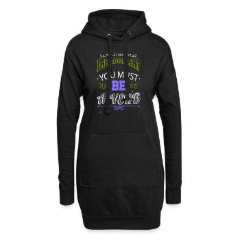 rédacteur d’anniversaire cadeau idées citation - Sweat-shirt à capuche long Femme - noir - Devant