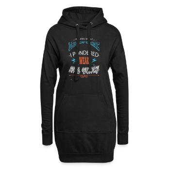 school joke comics typography - Hoodie-Kleid - Schwarz - Vorne