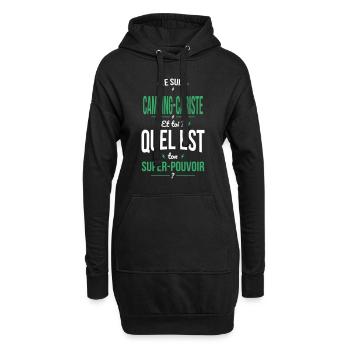 Je suis camping-cariste - Super-pouvoir - Sweat-shirt à capuche long Femme - noir - Devant