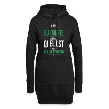 Je suis guitariste - Super-pouvoir cadeau guitare - Sweat-shirt à capuche long Femme - noir - Devant
