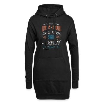 citation drôle barbe gang bubaprints maladroit - Sweat-shirt à capuche long Femme - noir - Devant