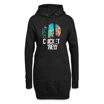Équipe de cricket - Sweat-shirt à capuche long Femme - noir - Devant