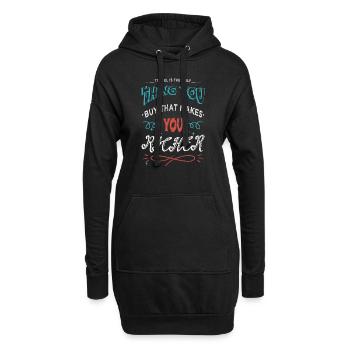 travel bug camping partner birthday present idea - Hoodie-Kleid - Schwarz - Vorne