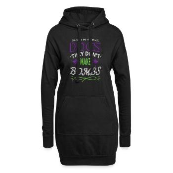 bday green flower power gift idea gift statement - Hoodie-Kleid - Schwarz - Vorne