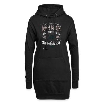 alkoholische getränke bier witzig trinken - Hoodie-Kleid - Schwarz - Vorne