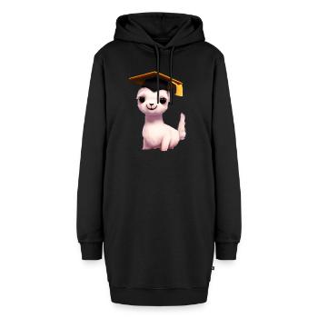 Studium Bachelor Absolvent Alpaka Schulabschluss - Hoodie-Kleid - Schwarz - Vorne