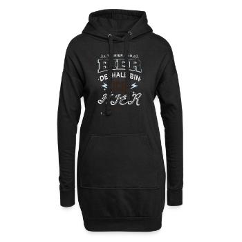 lustig trinken geburtstag weihnachtsgeschenk - Hoodie-Kleid - Schwarz - Vorne