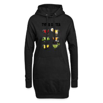TEE-SORTEN - Hoodie-Kleid - Schwarz - Vorne
