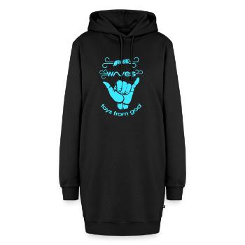 Wellen Spielzeuge von Gott - Hoodie-Kleid - Schwarz - Vorne