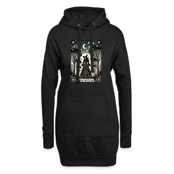 Die Hexe - Hoodie-Kleid - Schwarz - Vorne