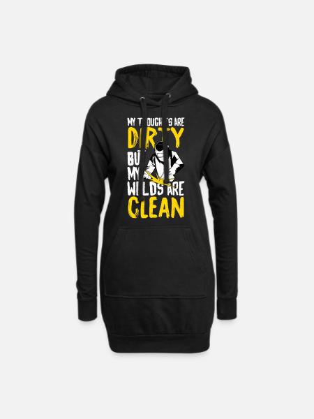 welding welding - Hoodie Dress - black
