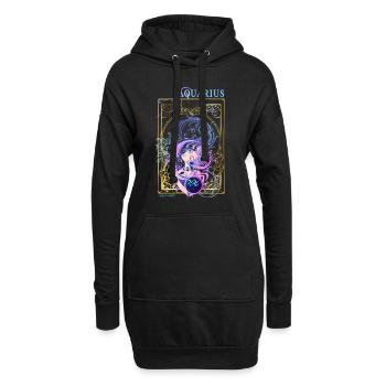 Wassermann LIGHT - Hoodie-Kleid - Schwarz - Vorne