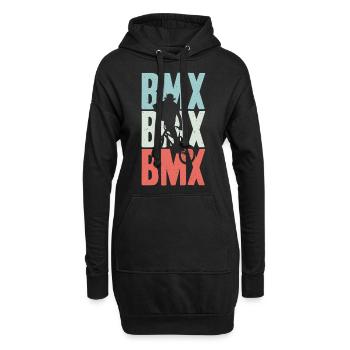 BMX vintage et rétro - Sweat-shirt à capuche long Femme - noir - Devant