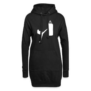 Kick Boxing Femmes - Sweat-shirt à capuche long Femme - noir - Devant
