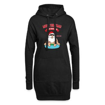 Noël père noël noël père noël - Sweat-shirt à capuche long Femme - noir - Devant