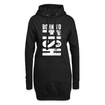 Né pour pêcher amant de passe-temps idée cadeau - Sweat-shirt à capuche long Femme - noir - Devant