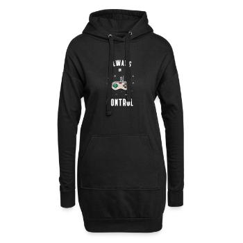 controller game retro computer play pc nerd gaming - Hoodie-Kleid - Schwarz - Vorne