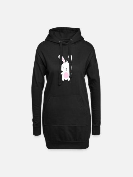 Tier Haustier Tiermotiv Geschenkidee Tiershirt - Hoodie-Kleid - Schwarz