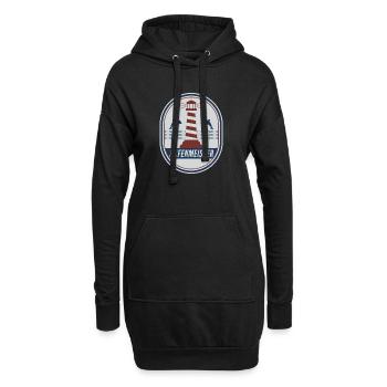 Harbor master design nautical maritime lighthouse - Hoodie Dress - black - Front