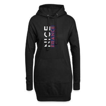 Nizza Frankreich Nice France - Hoodie-Kleid - Schwarz - Vorne