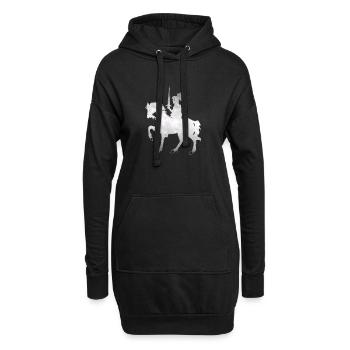 Ritter - Hoodie-Kleid - Schwarz - Vorne