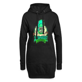 Zombie Gorilla - Hoodie-Kleid - Schwarz - Vorne
