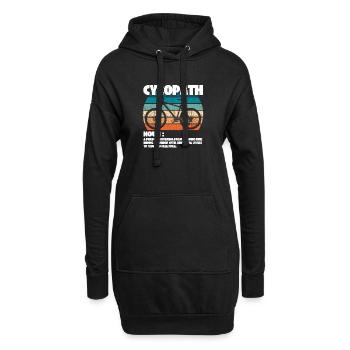 Mountainbike Cycopath Substantiv - Hoodie-Kleid - Schwarz - Vorne