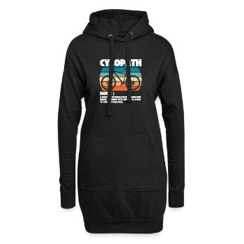 Mountainbiken - Cycopath Substantiv - Hoodie-Kleid - Schwarz - Vorne